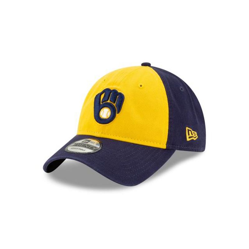 MLB Milwaukee Brewers Core Classic Alt 9Twenty Adjustable (QXP5305) - Blue New Era Caps